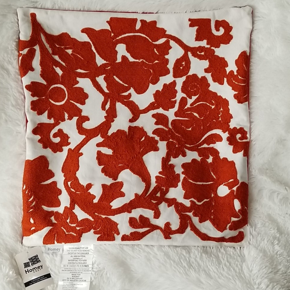 Homey Cozy Velvet/Cotton Embroidered Pillow Cover